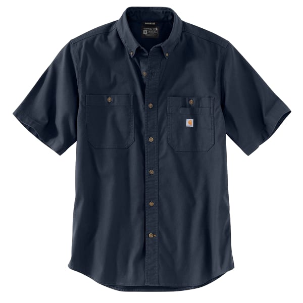 CARHARTT Men's 103555 Rugged Flex Relaxed Fit Midweight Canvas Short-Sleeve Shirt, Extended Sizes