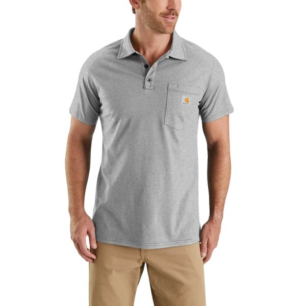 CARHARTT Men's 103569 Force Relaxed Fit Midweight Short-Sleeve Pocket Polo, Extended Sizes