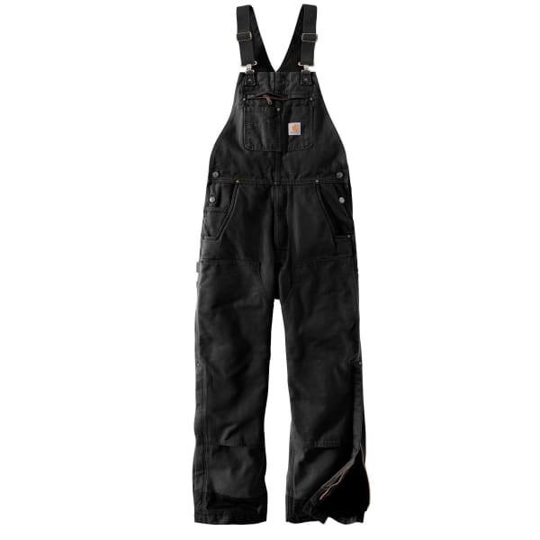 CARHARTT Men's 104031 Loose Fit Washed Duck Insulated Bib Overalls, Extended Sizes