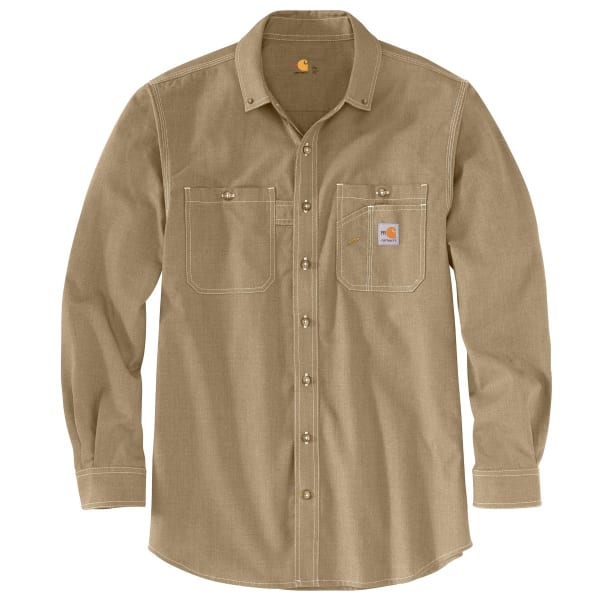 CARHARTT Men's 104138 Flame Resistant Force Loose Fit Lightweight Long-Sleeve Shirt, Extended Sizes