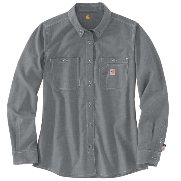 CARHARTT Women's 104147 Flame Resistant Force Relaxed Fit Lightweight Long-Sleeve Shirt