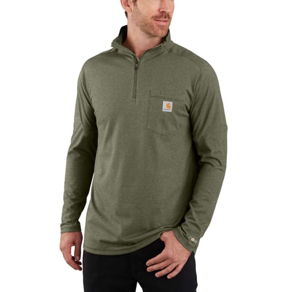 CARHARTT Men's 104255 Force Relaxed Fit Midweight Long-Sleeve Quarter-Zip Mock-Neck Shirt, Extended Sizes