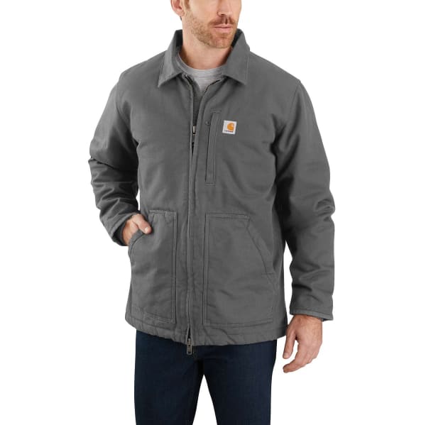 CARHARTT Men's 104293 Loose Fit Washed Duck Sherpa-Lined Coat, Extended Sizes