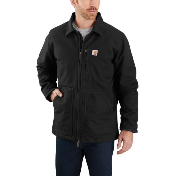 CARHARTT Men's 104293 Loose Fit Washed Duck Sherpa-Lined Coat, Extended Sizes