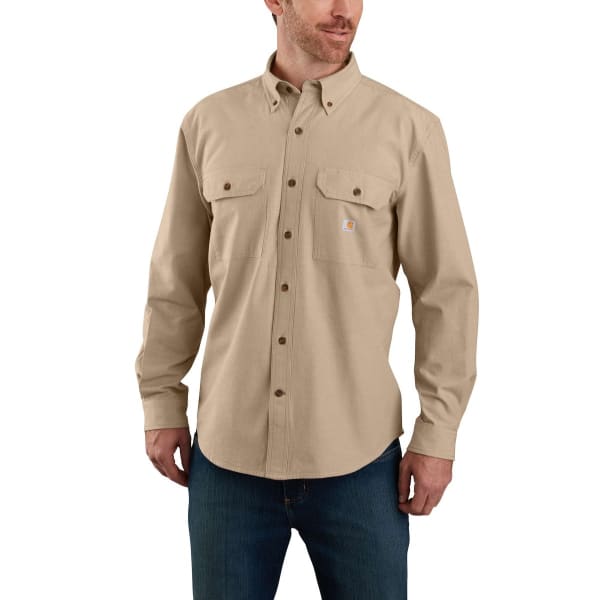 CARHARTT Men's 104368 Loose Fit Midweight Chambray Long-Sleeve Shirt, Extended Sizes