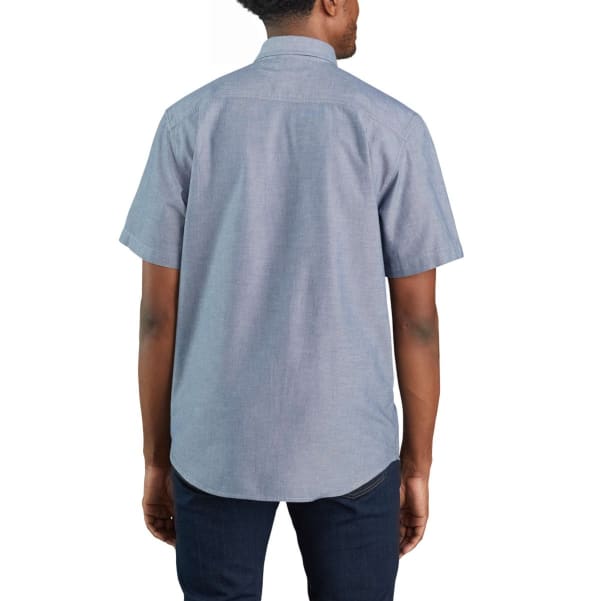 CARHARTT Men's 104369 Loose Fit Midweight Chambray Short-Sleeve Shirt ...