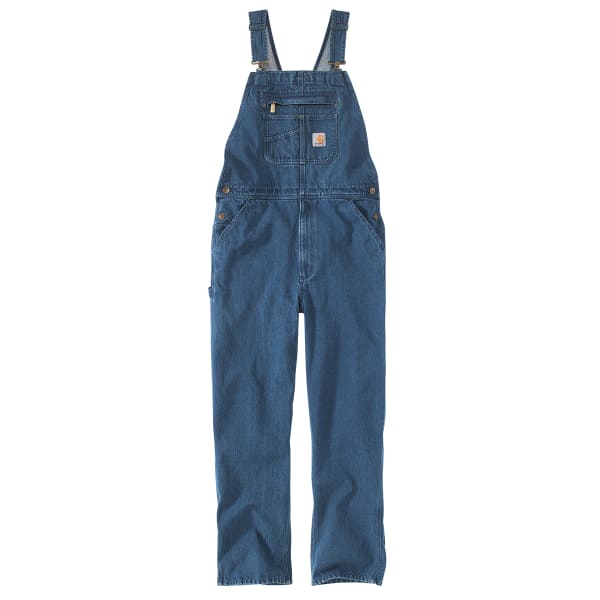 CARHARTT Men's 104672 Loose Fit Denim Bib Overalls, Extended Sizes