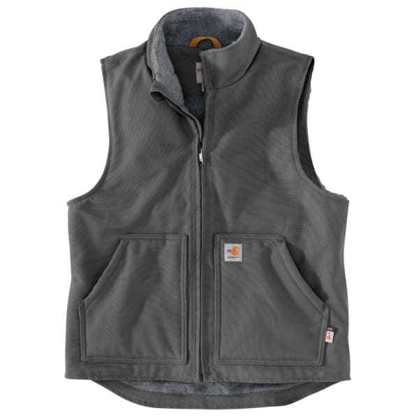 CARHARTT Men's 104981 Flame Resistant Relaxed Fit Duck Sherpa-Lined Mock Neck Vest