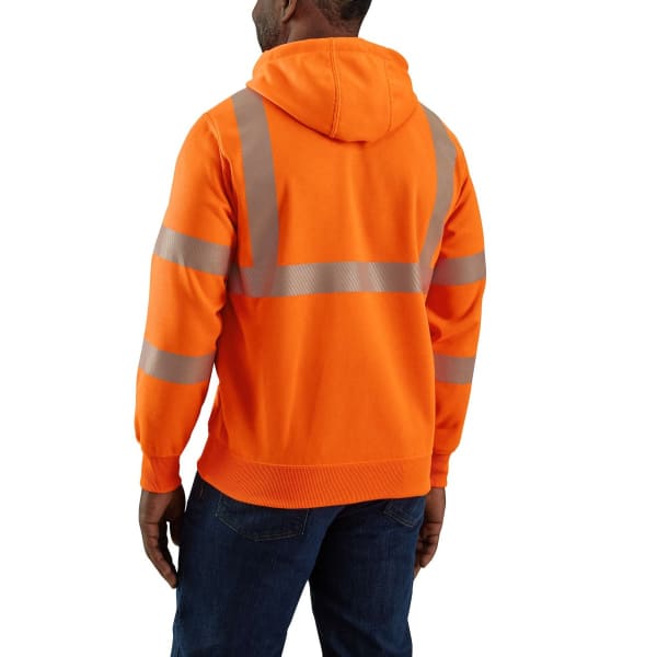 CARHARTT Men's 104987 High-Visibility Rain Defender Loose Fit Midweight Class 3 Sweatshirt