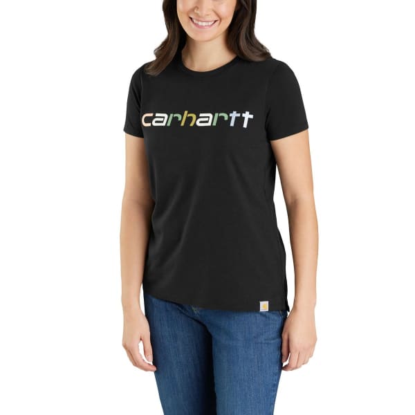 CARHARTT Women's 105764 Relaxed Fit Lightweight Short-Sleeve Multi Color Logo Graphic Tee