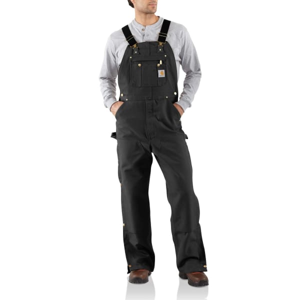 CARHARTT Men's R37 Loose Fit Firm Duck Bib Overalls, Extended Sizes