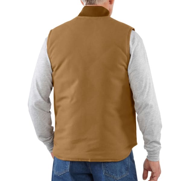 CARHARTT Men's V01 Relaxed Fit Firm Duck Insulated Rib Collar Vest, Extended Sizes