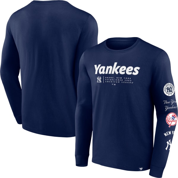 NEW YORK YANKEES Men's Fanatics Strike the Goal Long-Sleeve Tee