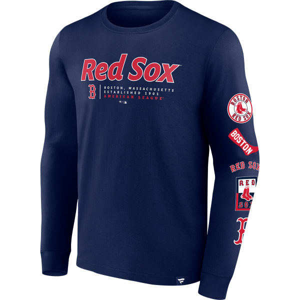 BOSTON RED SOX Men's Fanatics Strike the Goal Long-Sleeve Tee