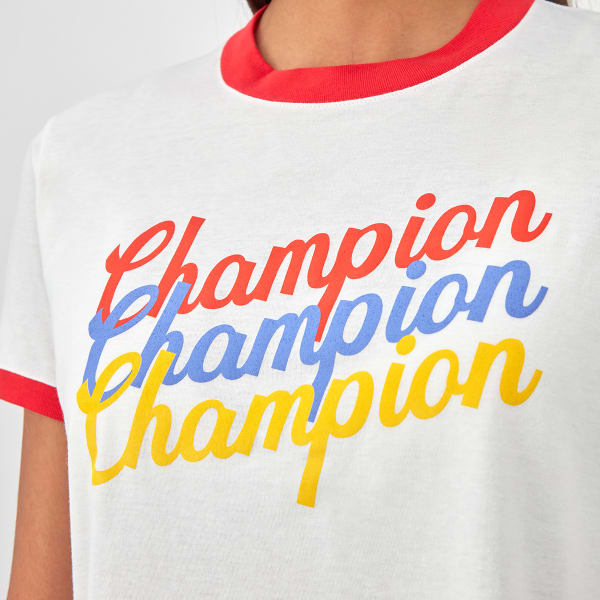 CHAMPION Women's Short-Sleeve Ringer Tee