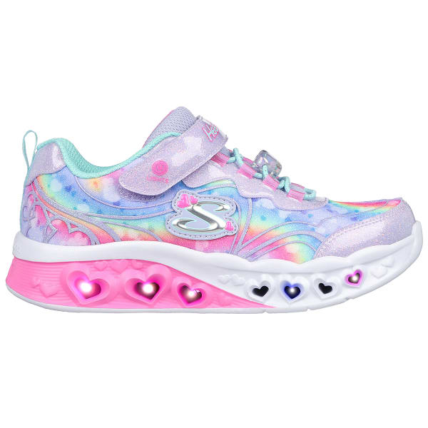 SKECHERS Girls' Flutter Heart Lights - Groovy Swirl Shoes