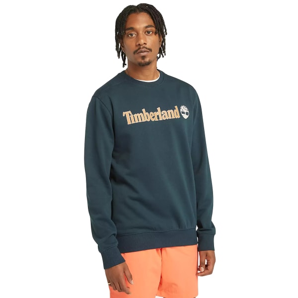 TIMBERLAND Men's Linear Logo Crew Neck Sweatshirt