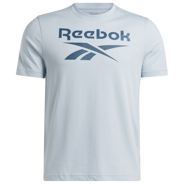 REEBOK Men's Identity Big Stacked Logo Short-Sleeve Tee