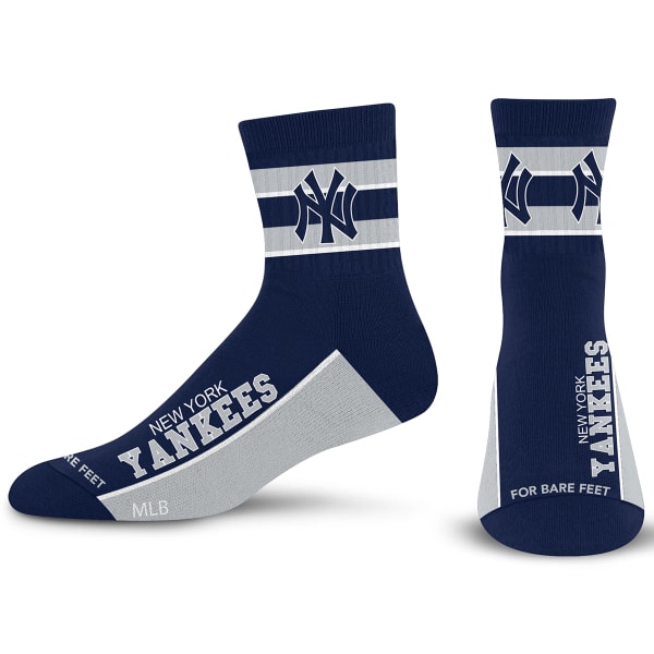 NEW YORK YANKEES Men's For Bare Feet Lil' Deuce Quarter Socks