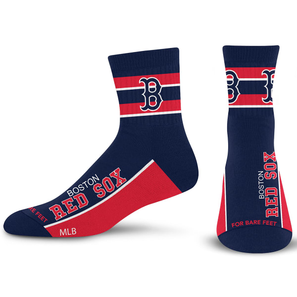 BOSTON RED SOX Men's For Bare Feet Lil' Deuce Quarter Socks
