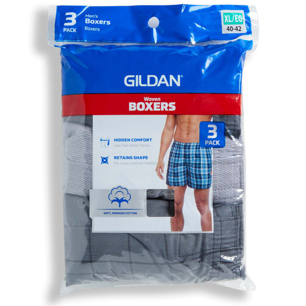 GILDAN Men's Classic Length Boxer Briefs, 3 Pack - Bob's Stores