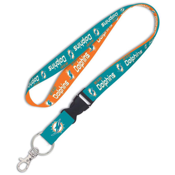 MIAMI DOLPHINS Lanyard w/ Detachable 1" Buckle