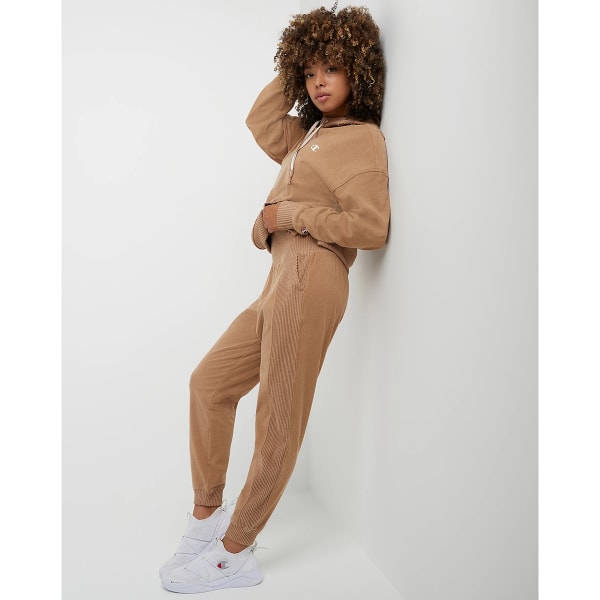 Soft Touch Ribbed Wide Leg Jogger