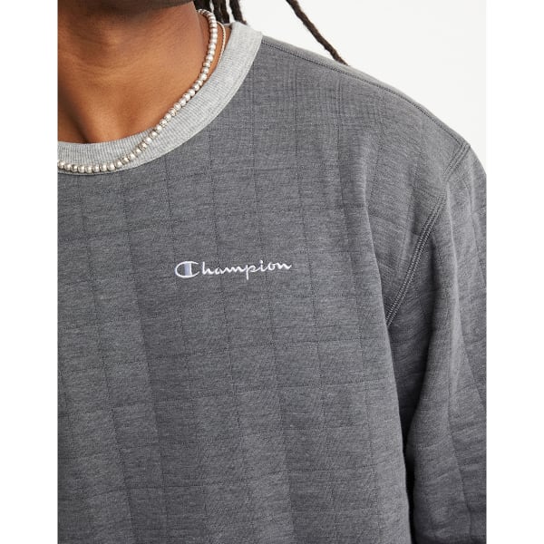 CHAMPION Men's Quilted Fleece Crewneck