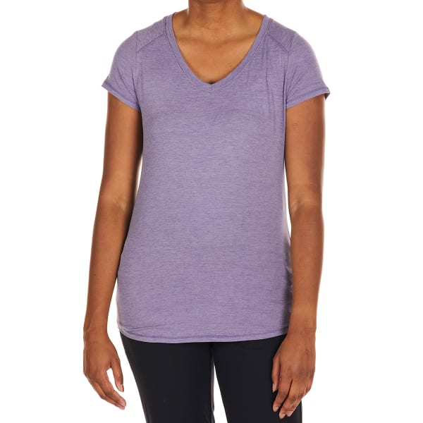 RBX Women's Peached Interlock Short-Sleeve V-Neck Shirt