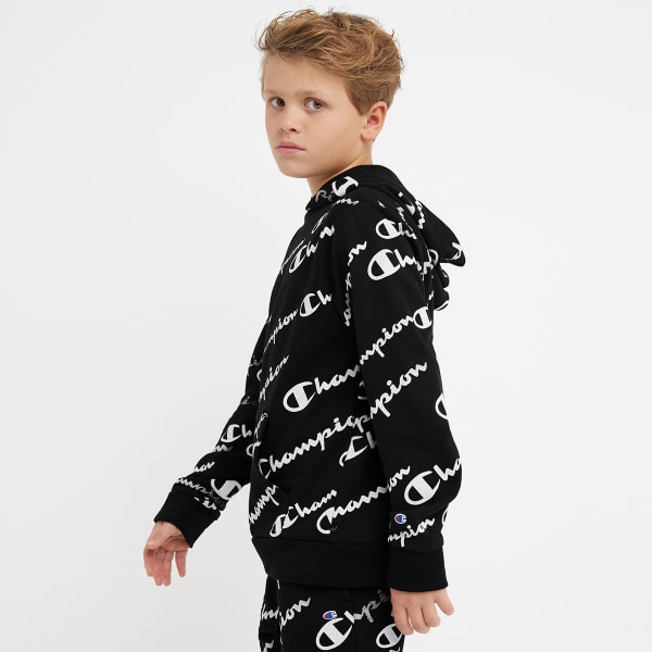 Champion boys all over print sales black hoodie