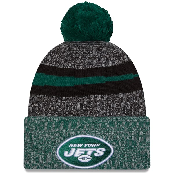 NEW YORK JETS Men's New Era Sideline Cuffed Pom Knit Hat