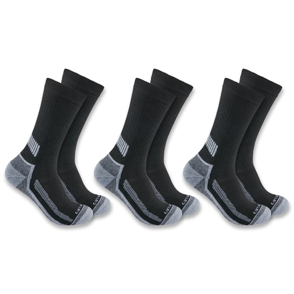 CARHARTT Men's Force Midweight Crew Socks, 3 Pairs