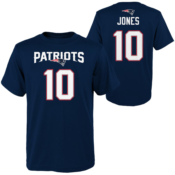 NEW ENGLAND PATRIOTS Kids' Outerstuff Mac Jones Name & Number Short-Sleeve Tee