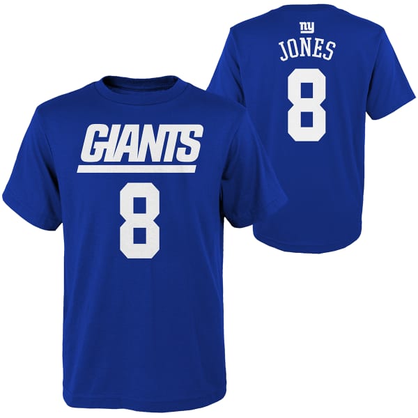 NEW YORK GIANTS Boys' Outerstuff Daniel Jones Name & Number Tee