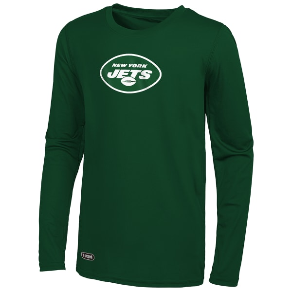 NEW YORK JETS Men's Outerstuff Stadium Logo Long Sleeve Dri-Tek Tee