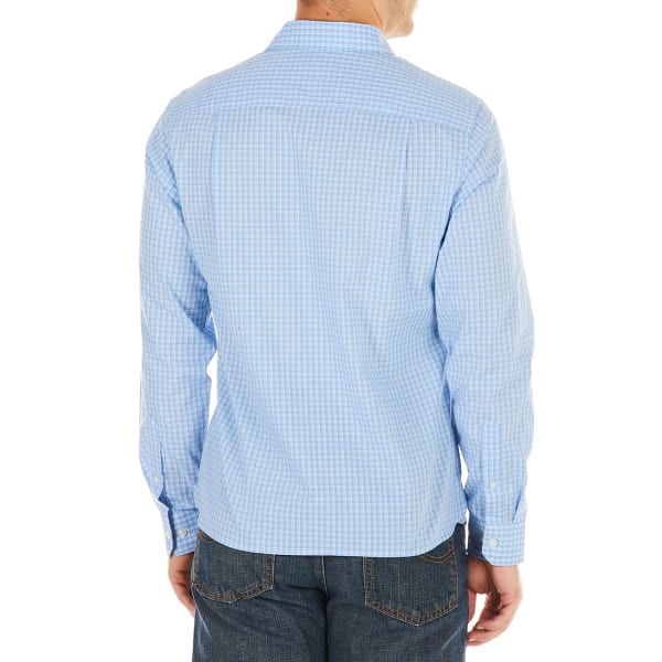 VAN HEUSEN Men's Monochrome Plaid Long-Sleeve Button-Up Shirt