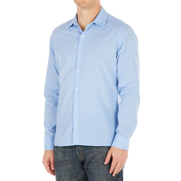 VAN HEUSEN Men's Monochrome Plaid Long-Sleeve Button-Up Shirt