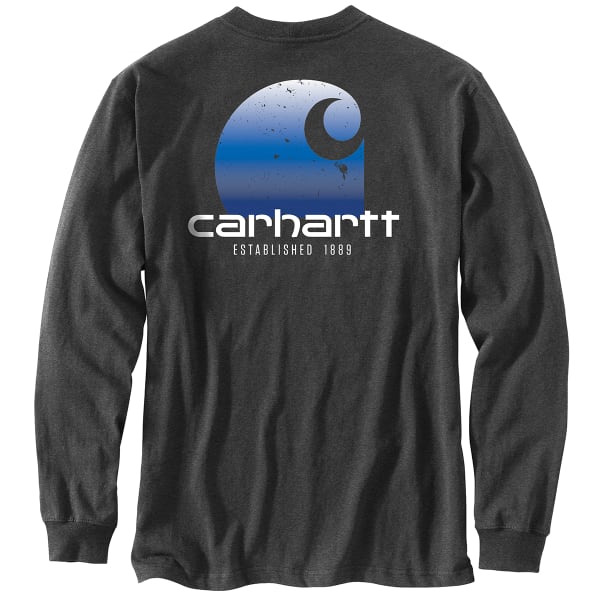 CARHARTT Men's 105952 Relaxed Fit Heavyweight Long-Sleeve Pocket C Graphic T-Shirt, Extended Sizes