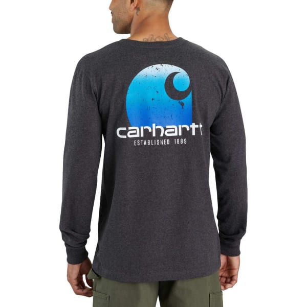 CARHARTT Men's 105952 Relaxed Fit Heavyweight Long-Sleeve Pocket C Graphic T-Shirt, Extended Sizes