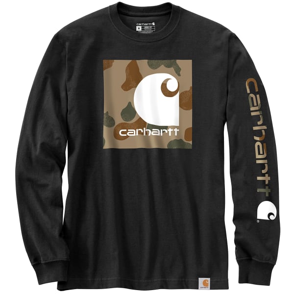 CARHARTT Men's 105959 Relaxed Fit Heavyweight Long-Sleeve Camo C Graphic T-Shirt, Extended Sizes