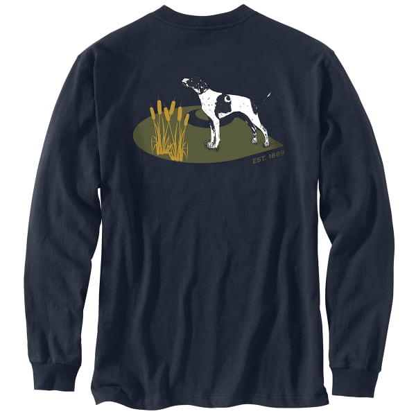 CARHARTT Men's 106038 Loose Fit Heavyweight Long-Sleeve Pocket Dog Graphic T-Shirt