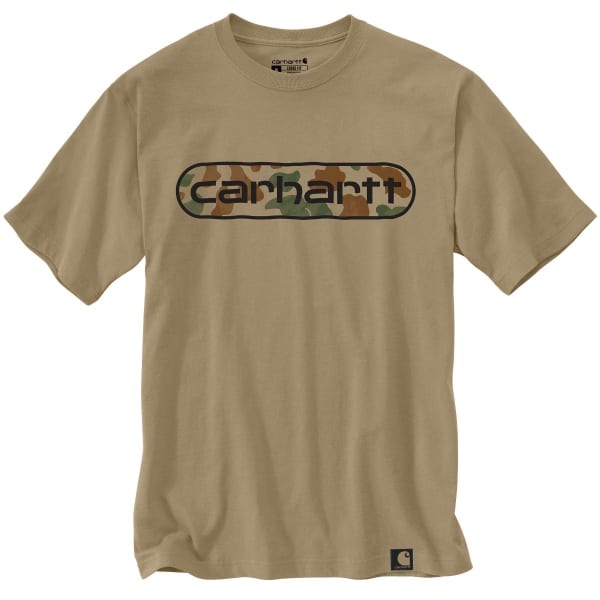 CARHARTT Men's 106043 Loose Fit Heavyweight Short-Sleeve Camo Logo Graphic T-Shirt