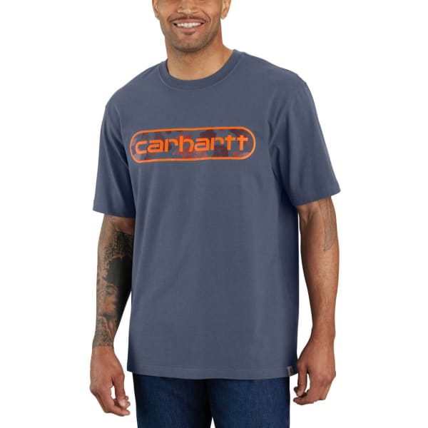 CARHARTT Men's 106043 Loose Fit Heavyweight Short-Sleeve Camo Logo Graphic T-Shirt