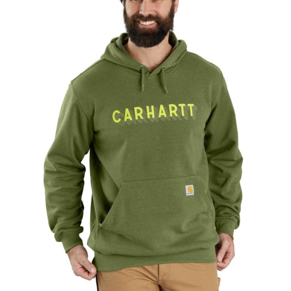 CARHARTT Men's 105944 Rain Defender Loose Fit Midweight Logo Graphic Sweatshirt, Extended Sizes