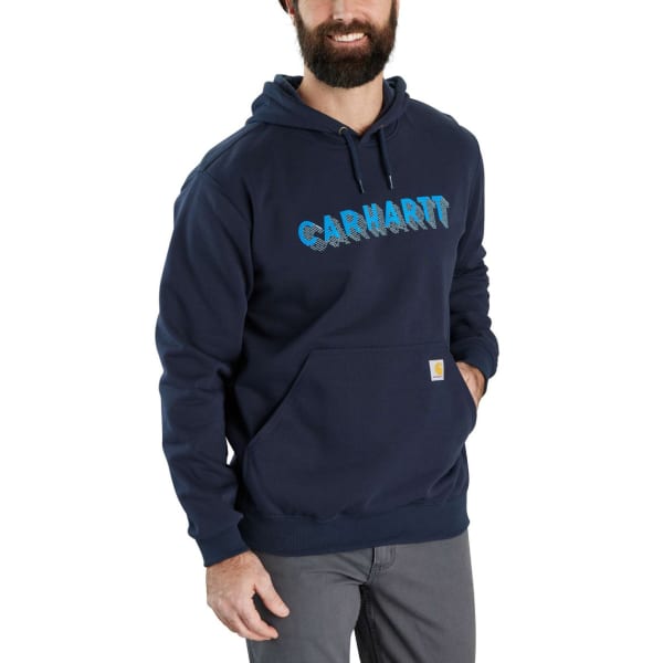 CARHARTT Men's 105944 Rain Defender Loose Fit Midweight Logo Graphic Sweatshirt, Extended Sizes