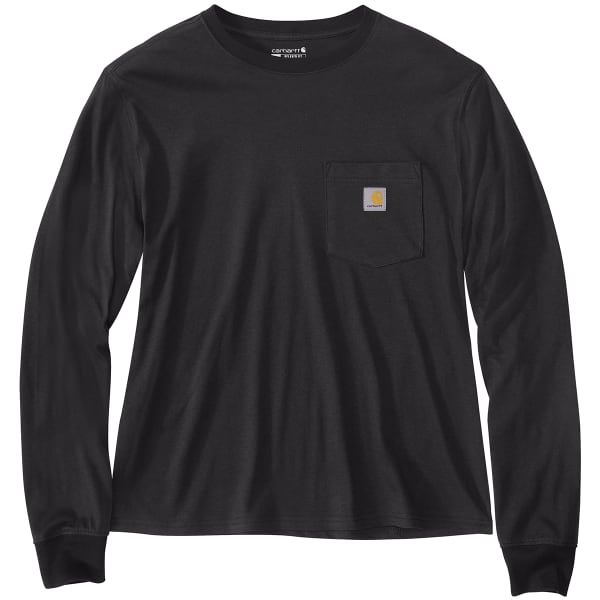 CARHARTT Women's 106121 Loose Fit Lightweight Long-Sleeve Crewneck Pocket T-Shirt