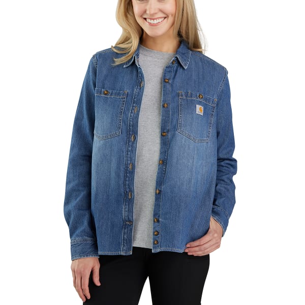 CARHARTT Women's 105492 Relaxed Fit Midweight Denim Overshirt