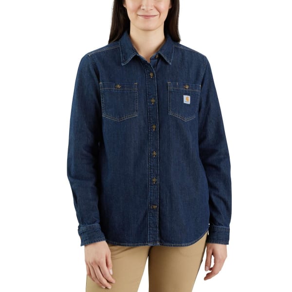 CARHARTT Women's 105492 Relaxed Fit Midweight Denim Overshirt