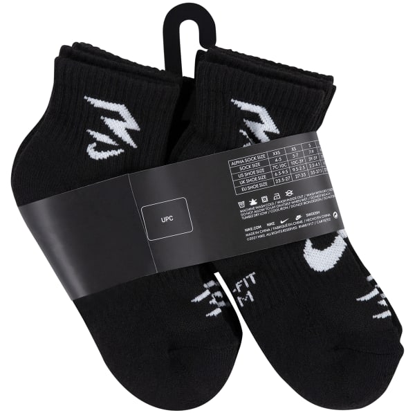 NIKE 3BRAND by Russell Wilson Boys Quarter Socks - 6 Pack