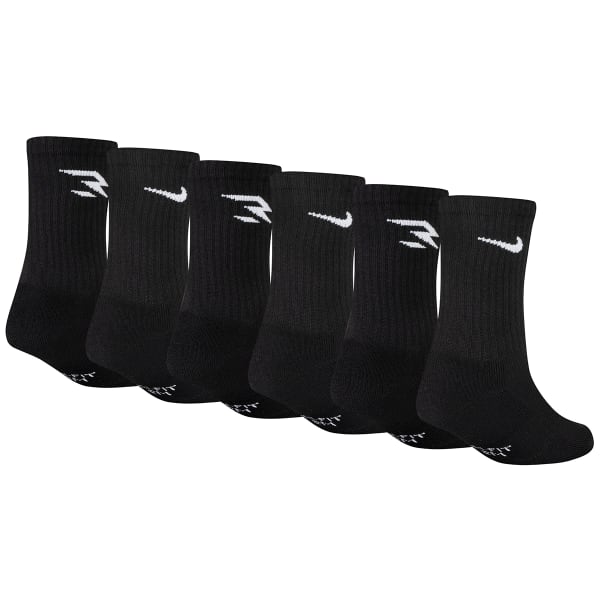 Mens Nike 6 Pack Crew Socks Black